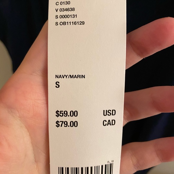 NWT Urban Outfitters Navy Satin Minidress - Picture 3 of 3